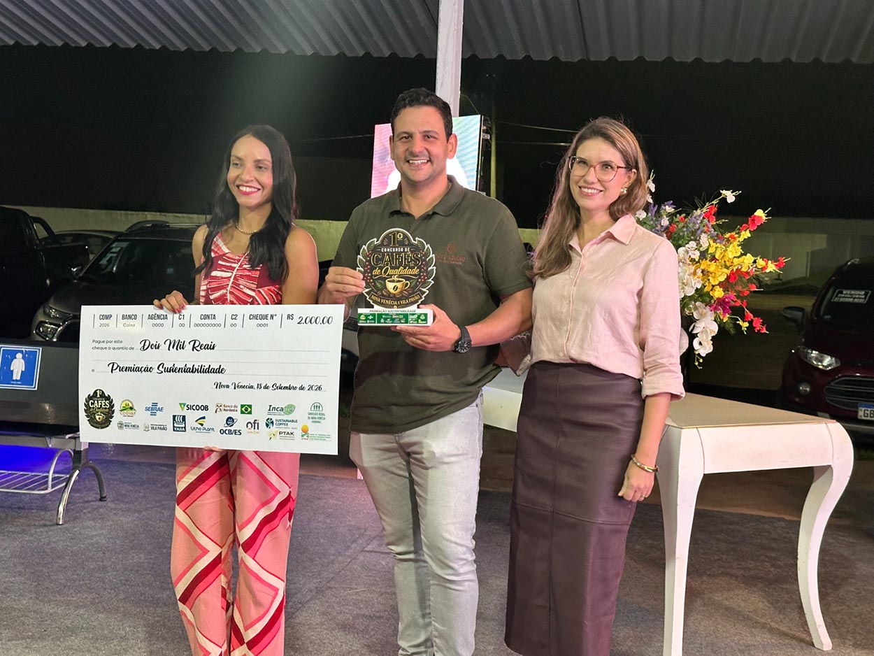 Nova Venécia e Vila Pavão premiam cafés de qualidade e produtores sustentáveis