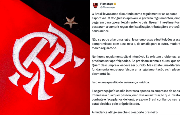 Flamengo projeta prejuízo de R$ 400 milhões com possível proibição de apostas esportivas