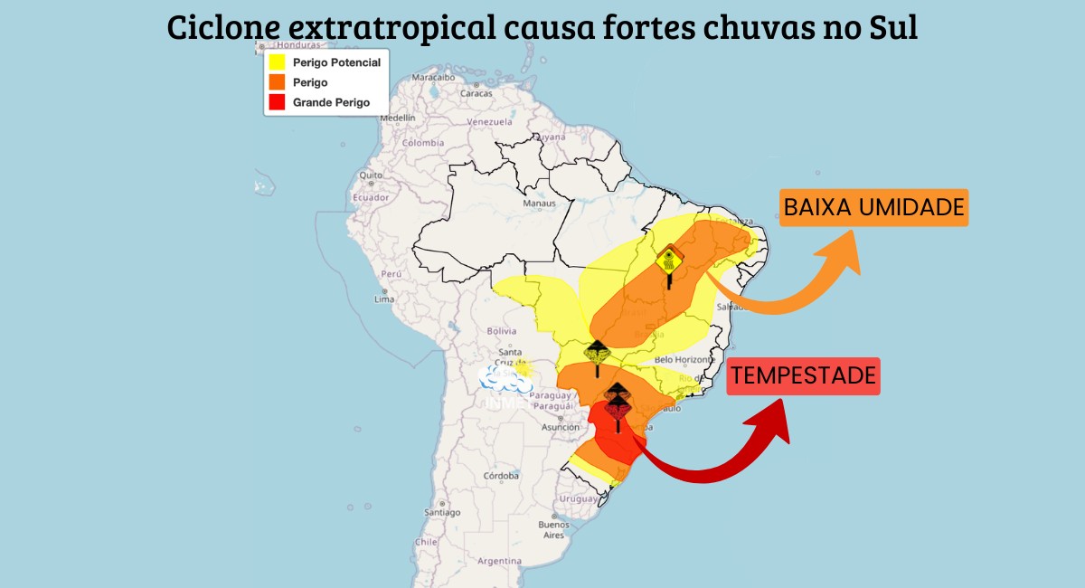 Ciclone leva Sul a alerta vermelho para tempestade e granizo