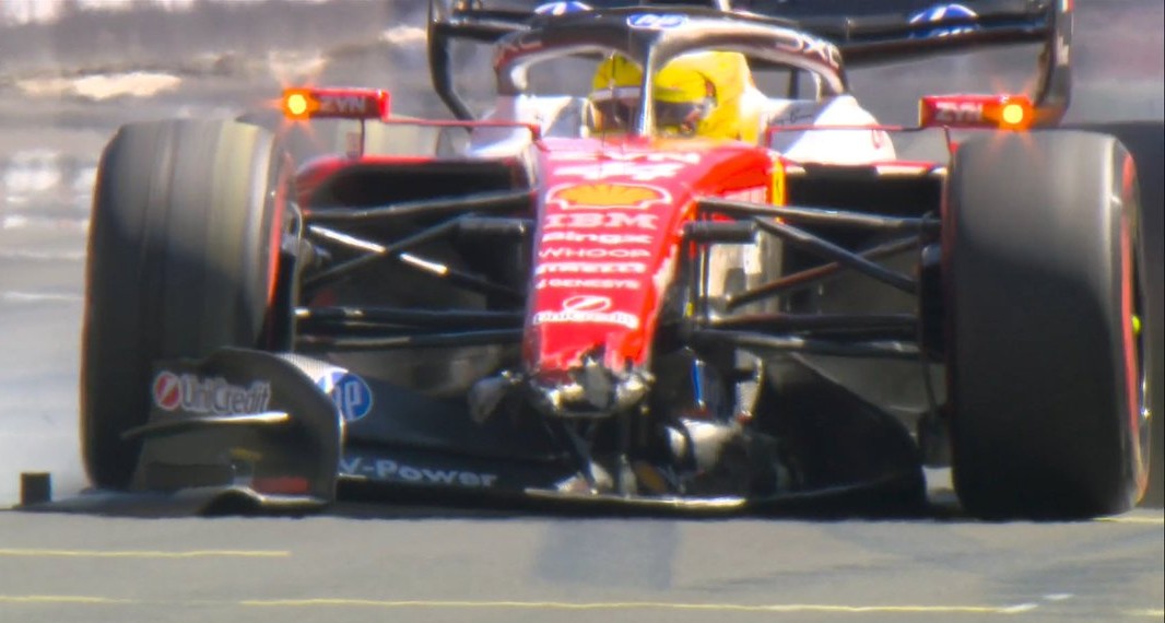 Lewis Hamilton bate no treino livre e sessão fica paralisada por quase 40 minutos