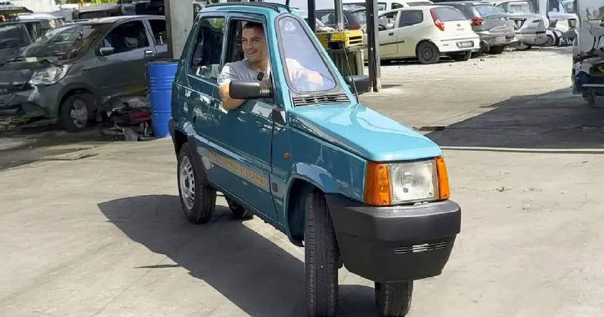 Carro mais estreito do mundo entra para o Guinness e mede 50 cm