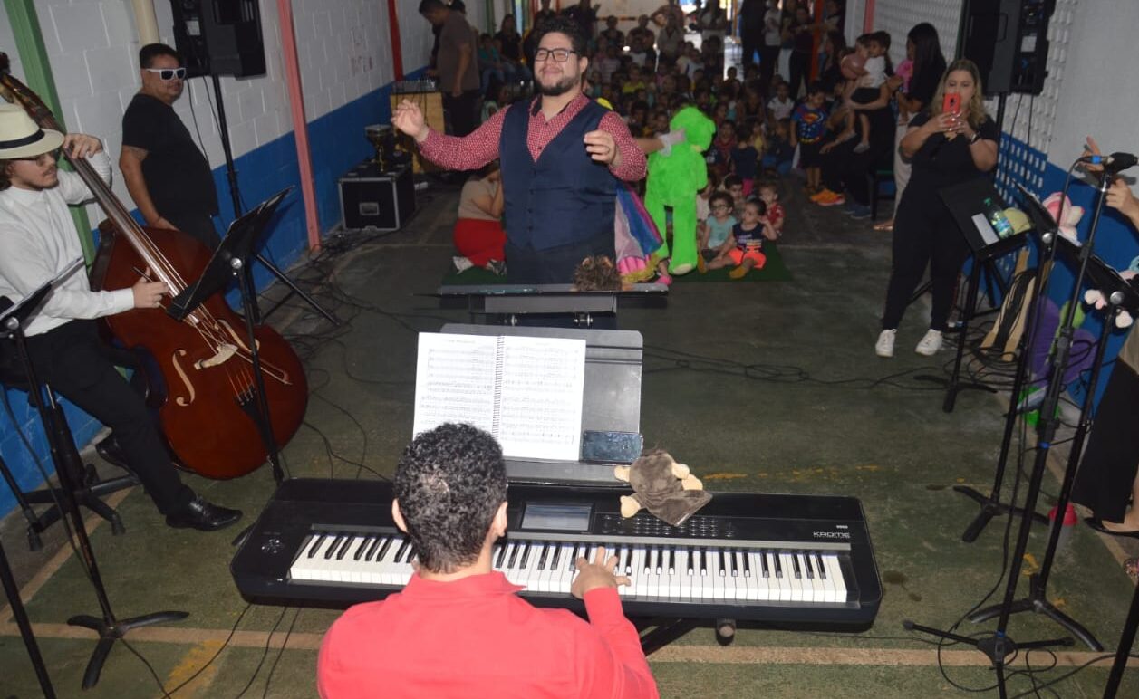 Orquestra Sinfônica de Goiânia leva música de concerto à Escola Municipal Jardim Atlântico