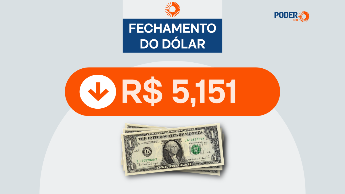 Dólar fecha estável a R$ 5,151 e bolsa cai 0,51%