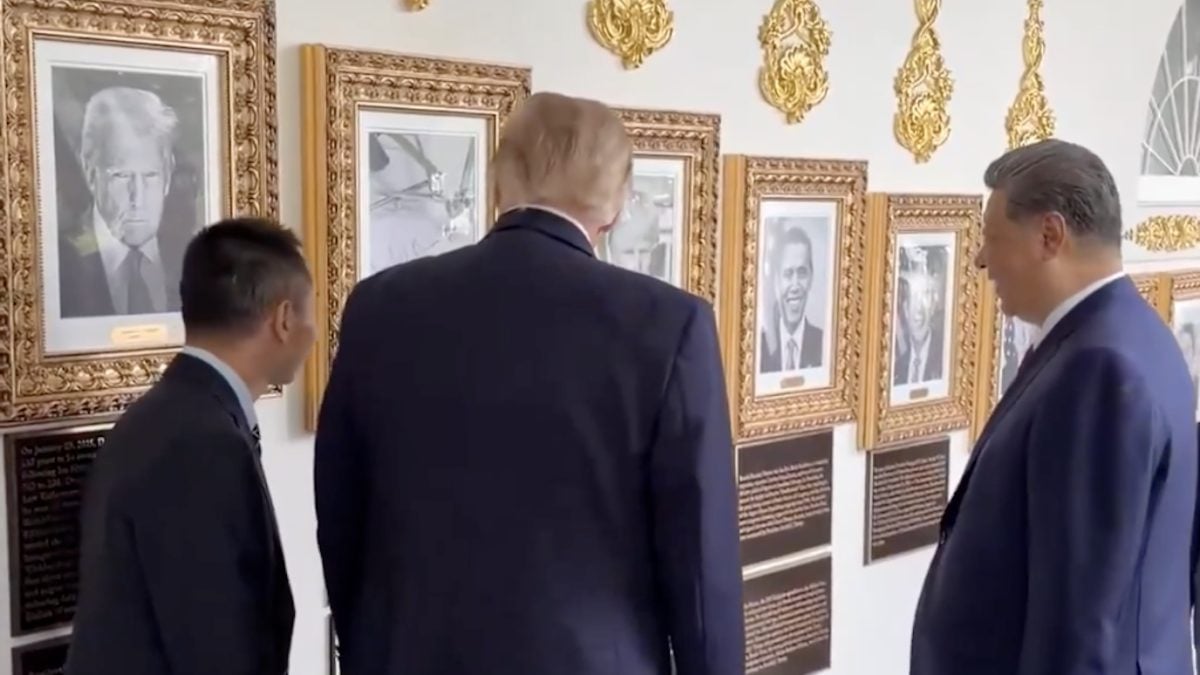 Trump provoca Xi ao substituir retrato de Biden por caneta automática
