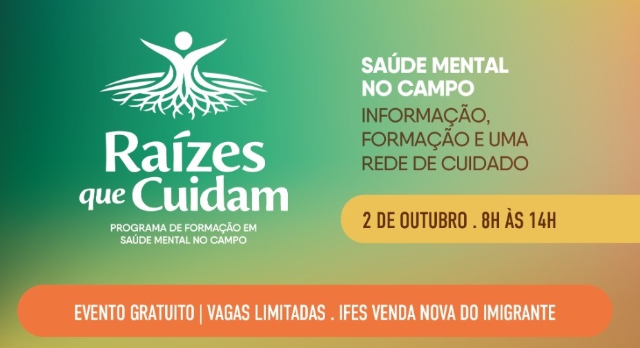 Venda Nova recebe seminário gratuito sobre saúde mental no campo