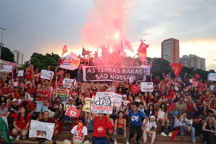 Ato em Goiânia mobiliza apoiadores de Lula pela reeleição e contra o bolsonarismo