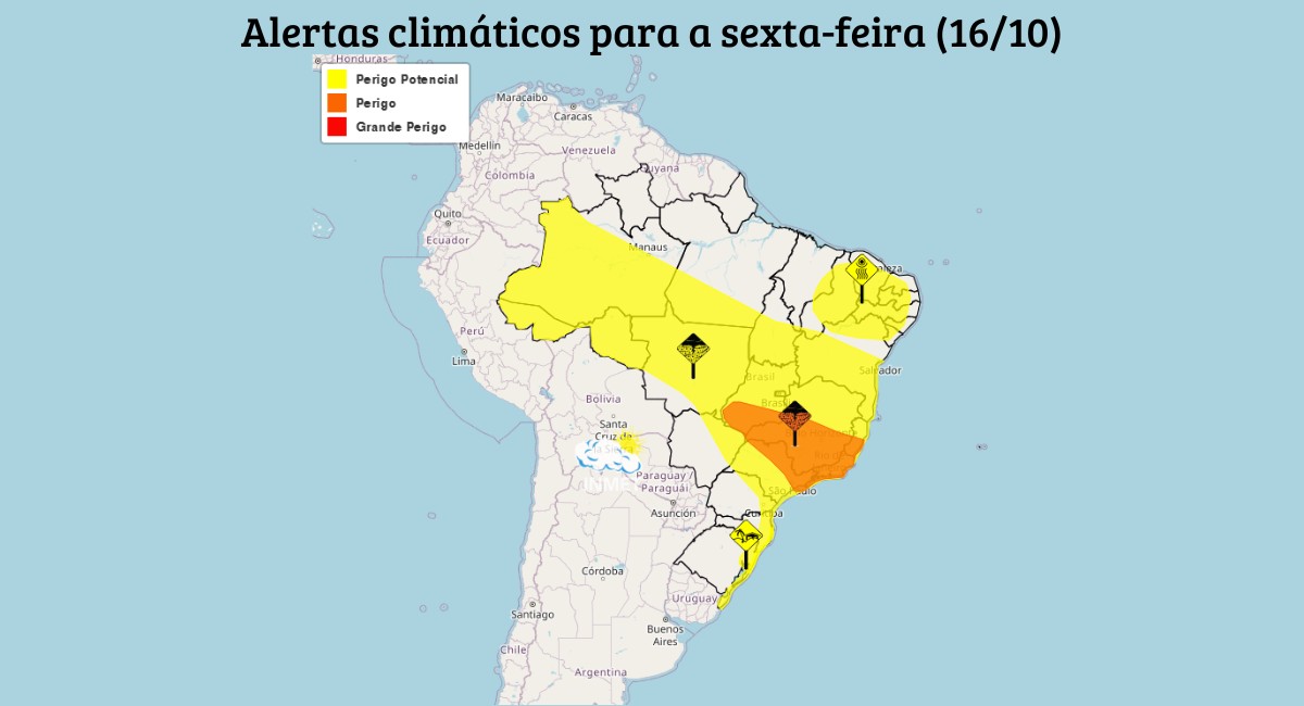 Ciclone extratropical traz chuva e derruba temperatura em parte do Brasil